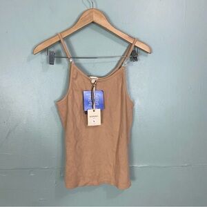 Donni Pearl Stone Tank In Latte Beige Large